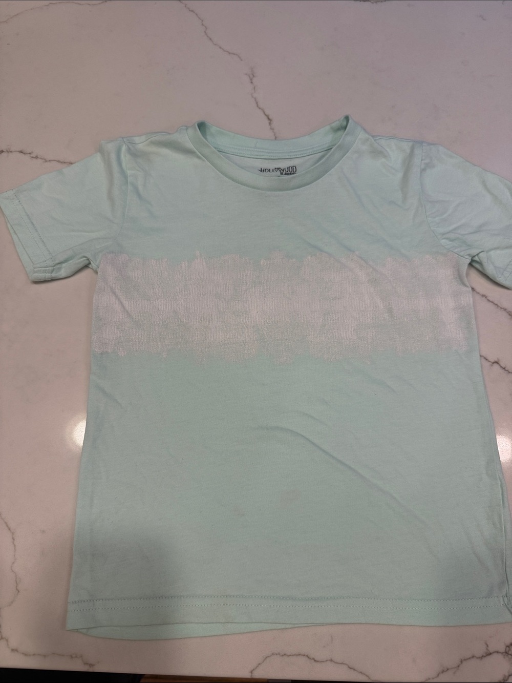 Kids Light Mint Short-Sleeve Tee with White Stripe